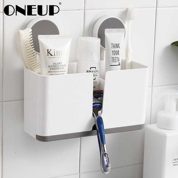 

bath accessory set oneup bathroom shelf wall mounted storage rack shampoo shower gel shaver multi-function punch accessories