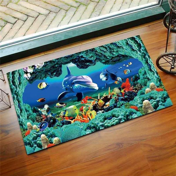 

carpets cartoon animal flannel carpet, household bathroom entrance absorbent foot mat, bedroom non-slip mat