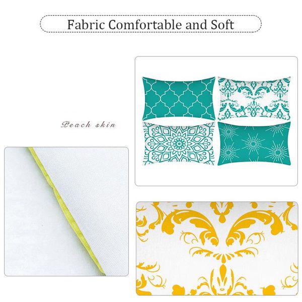

pillow case 1pc throw rectangular lumbar cushion cover protector geometric pillowcase sofa 30x50cm