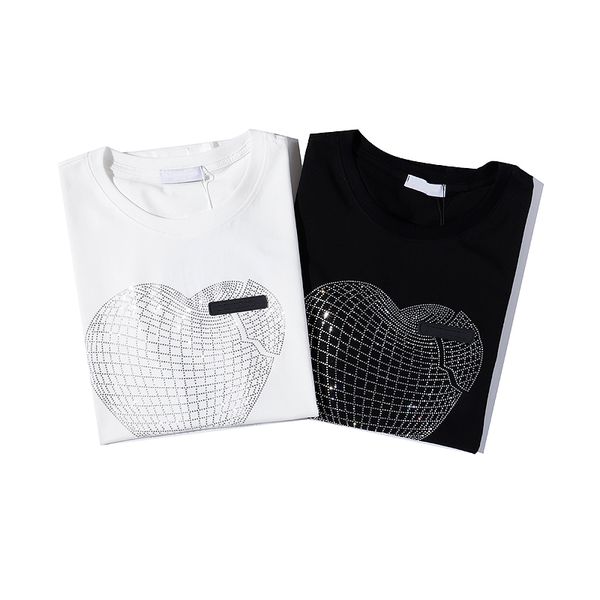 

summer men's and women's designer t-shirts loose slim fashion brand casual shirt letter printing luxury clothing street short sle, White;black