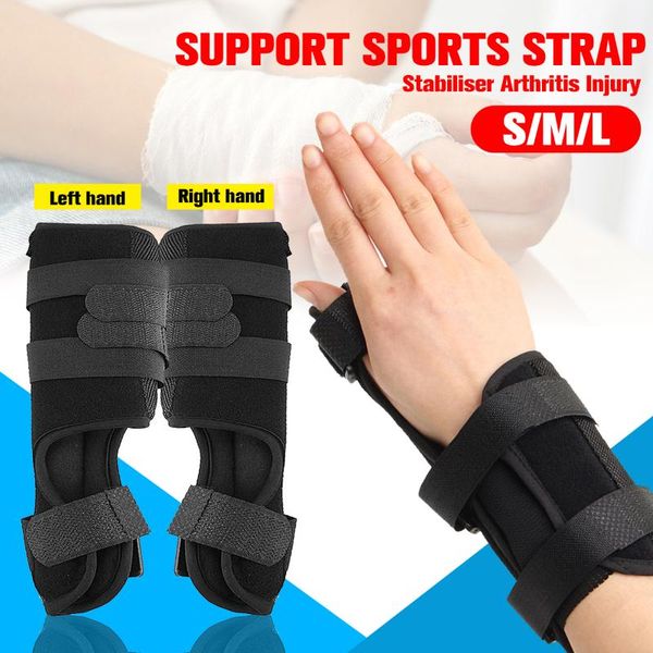 

thumb spica wrist splint brace support carpal tunnel pads, Black;red