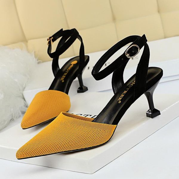 

fashion women's high-heeled sandals versatile shoes thin heeled women dress, Black