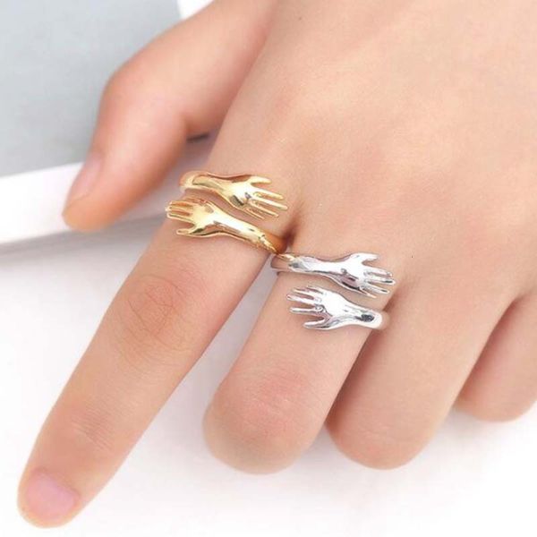 

love's hug lady couple's ring, Black
