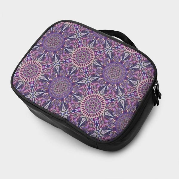 

female cosmetic bag ornamental magical purple women's large capacity storage handbag travel toiletry makeup bags & cases