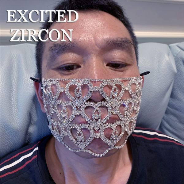 

mask new design romantic peach heart hollow rhinestone mask luxury fashion crystal jewelry mask woman party accessories gift