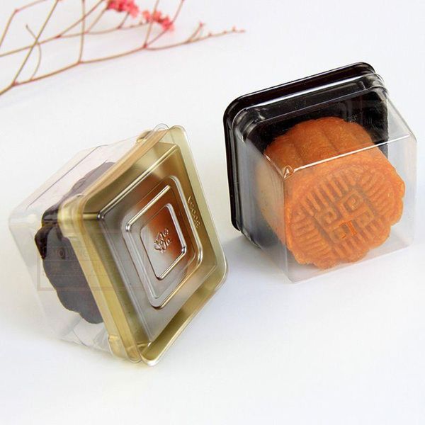 

gift wrap 50 pcs mini square moon cake container wedding party favor boxes 100g/50g mooncake