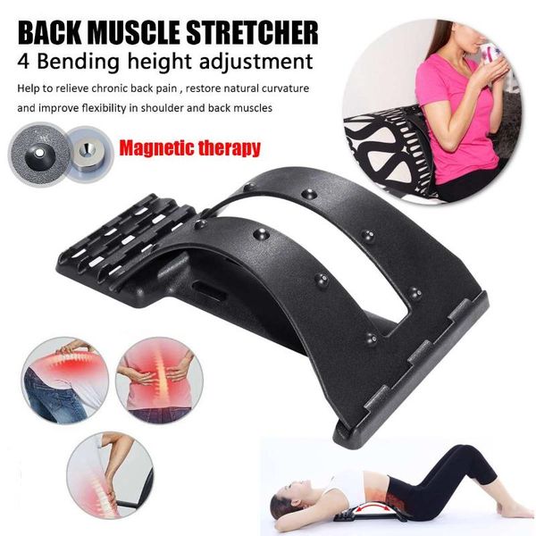 

full body massager magnetic back stretcher massage tools massageador magic stretch fitness lumbar support relaxation spine