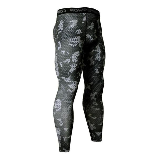 

running pants men's camouflage compression training fitness, Black;blue