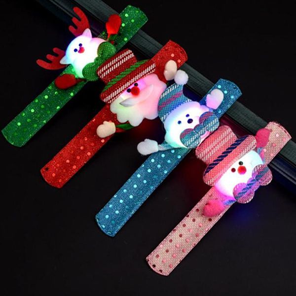 

party decoration led snowman christmas kids gifts santa claus wristband holiday led/glow bracelet year
