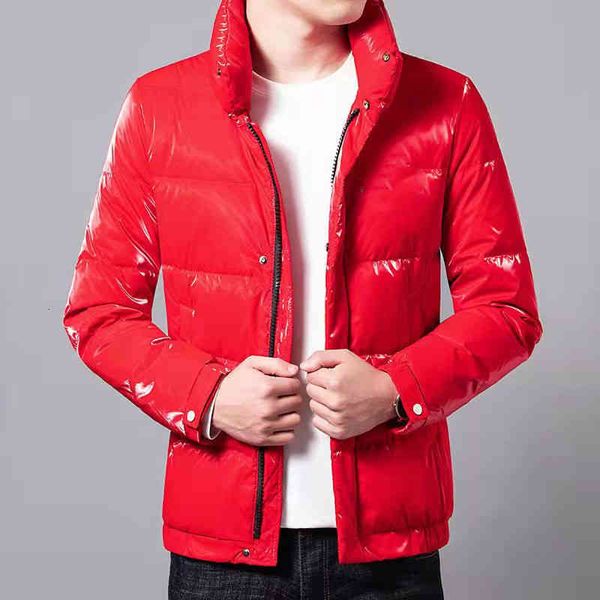 

men's down & parkas men's down jacket bright short thickened warm winter coat youth handsome trend bread suit 3z37, Black