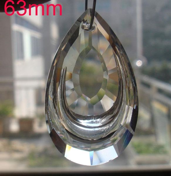 

chandelier crystal 102pcs/lot 63mm large clear double drip prisms sun catcher