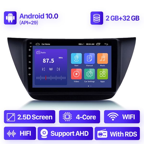 Android 10.0 9 Zoll 2+32G Auto DVD Radio Stereo GPS Navigationseinheit Player für Mitsubishi Lancer ix 2006-2010 Inklusive Rahmen