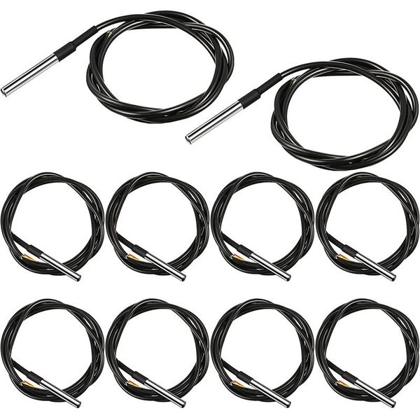 

smart home control ds18b20 1 m/ 3.2 ft digital temperature thermal cable waterproof probe sensor , for arduino (10 pieces)