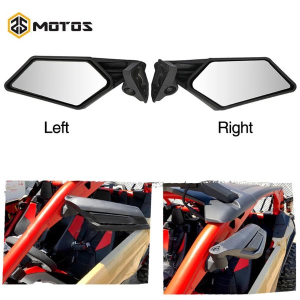 

motorcycle mirrors zs motos 21.2*8.7 cm 1 pair rear view adjustment hd flat utv side motor mirror accessories
