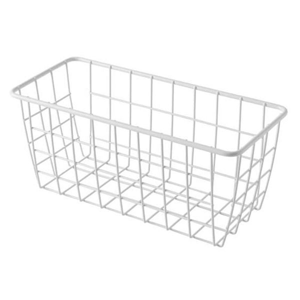 

storage basket bins organizer with handles for kitchen, pantry, cabinet, wire bathroom shelves makeup organiser baskets