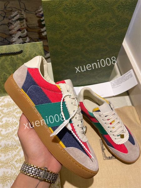 

luxurys designers womens 35-46 shoe tennis canvas casual shoes italy green and red web stripe rubber sole stretch cotton low rx210611, Red;white