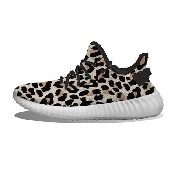 

diy custom leopard print running shoes mesh printed mens womens trainers outdoor sports sneakers