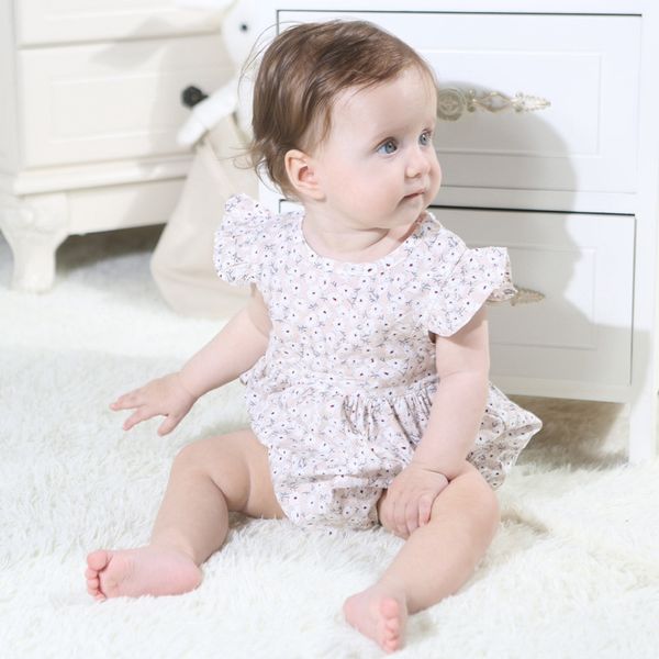 

baby girls romper summer infant sleeveless girl jumpsuit boy cotton linen soft clothes outfits 0355, Blue