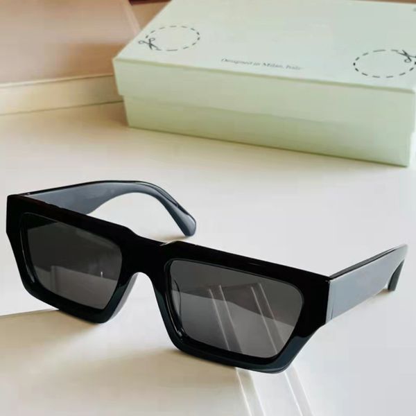 Hochwertige Designer-Sonnenbrille im neuen Modetrend für Herren und Damen, quadratisch, schwarzer Schildpattrahmen, weiße Sonnenbrille Oer1002, Retro-Sonnenbrille