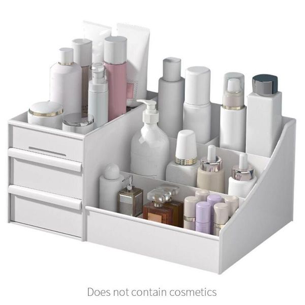 

large capacity eco-friendly makeup organizer drawer jewelry stationery cosmetic storage box for home save space boxes & bins