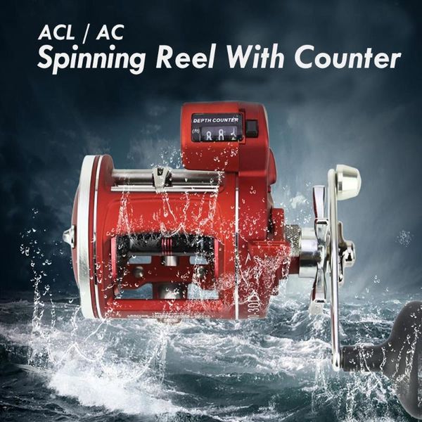 

3.8:1 / 5.2:1 drum with counter fishing reel 12bb depth left/right hand saltwater/freshwater baitcasting brake reels