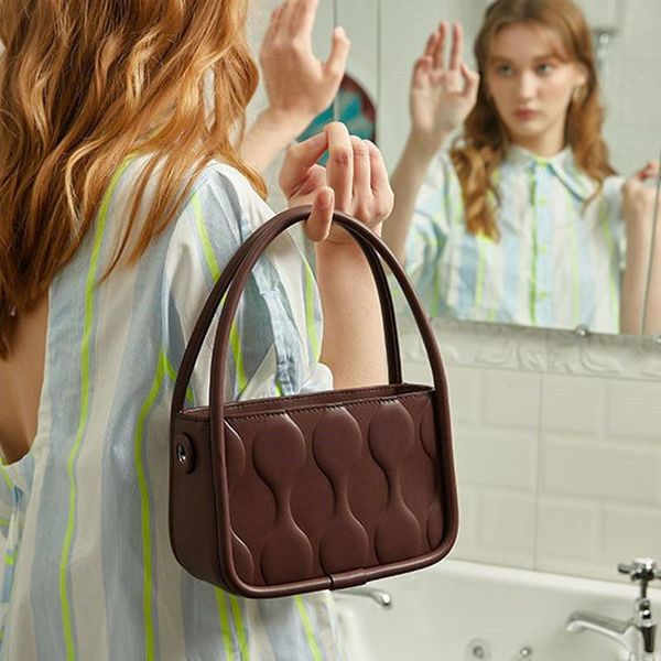 

evening bags brown female handbag fashion small tote bag cellphone 2021 arrival chain messenger ladies mini wild shoulder square