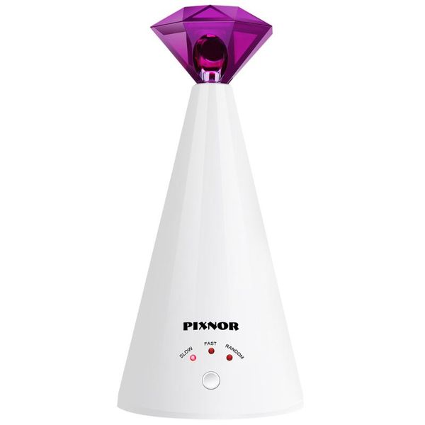 

diamond cat toy electric pet shaped interactive adjustable 3 speeds pointer (purple) toys