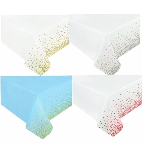 

gold silver dot tablecloth disposable table cover for baby shower happy birthday party wedding decor supplies dinnerware