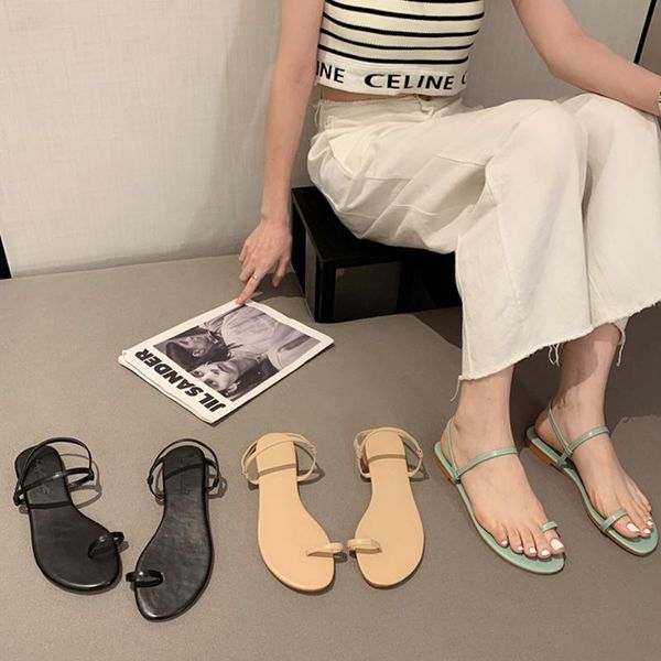 

sandals women 2021 fashion flat with slides slippers shoes for woman casual female flip flops ladies summer, Black
