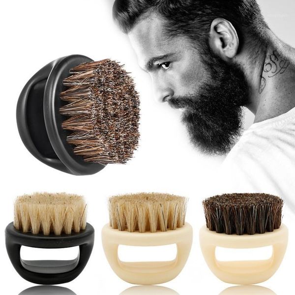 

wild boar fur men's shaving brush barber salon men facial beard cleaning appliance shave tool razor with handle for men1, Silver