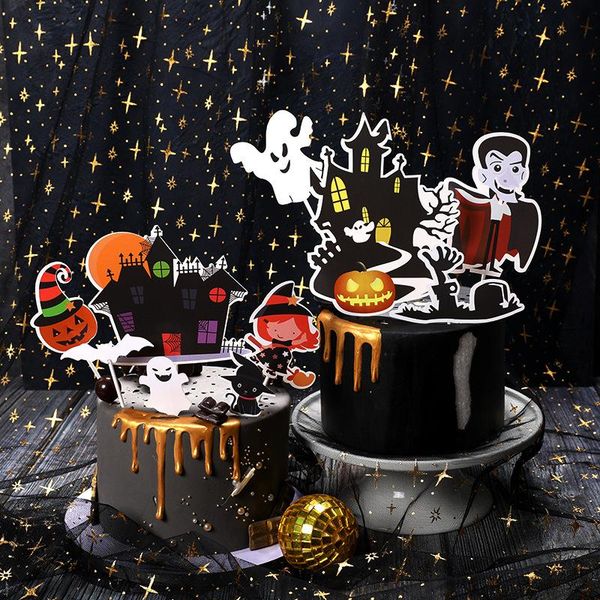 

other festive & party supplies cake er black castle ghost witch vampire horror plug-in halloween decorations for home card decorating to