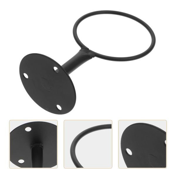 

hooks & rails 1pc basketball wall rack display holder volleyball iron (black)