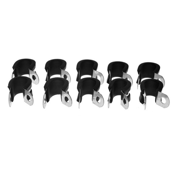 

car organizer 10pcs rubber p clips 12mm lined cushioned insulated stainless steel hose pipe tube cable clamp interior accessories