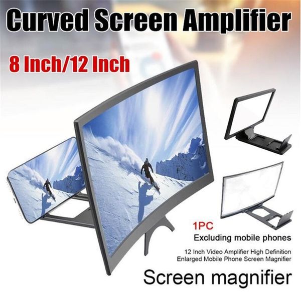 

car video l6 mobile phone magnifier curved screen blu-ray ultra clear 8/12 inch 3d hd radiation protection accessories