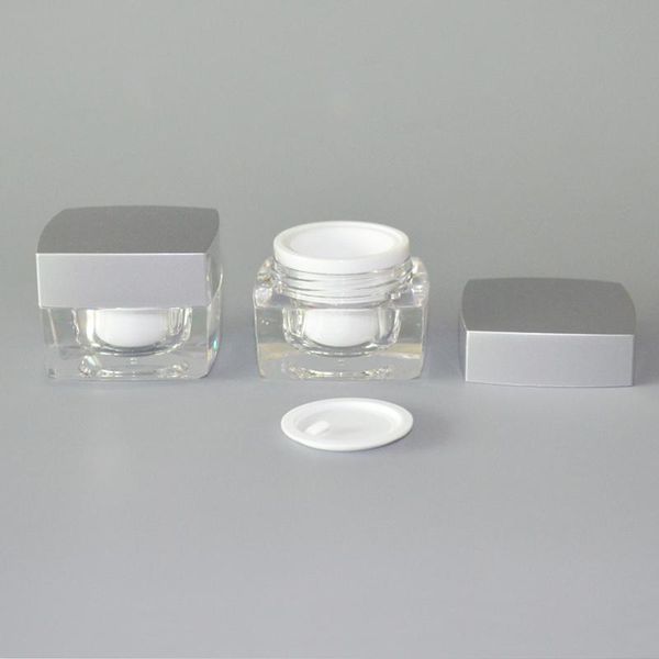 

storage bottles & jars 18pc 10g square jar black lid travel cream empty cosmetic packagingcan print logo