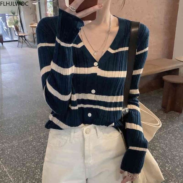 

women's sweaters s womens fashion long sleeve casual preppy style girls striped single breasted button sweater cardigans o2257 9td, White;black