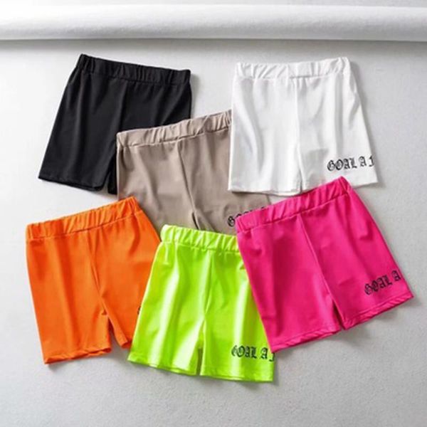 

women's shorts soft stretchy y2k short pants women summer emptied skinny casual lady elastic high waist fitness biker jogging, White;black