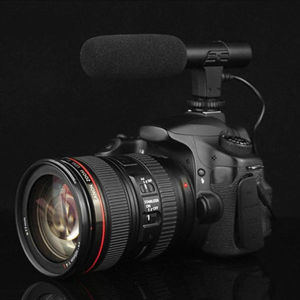 

professional condenser microphone 3.5mm recording interview mic for dslr camera video dv camcorder microphones