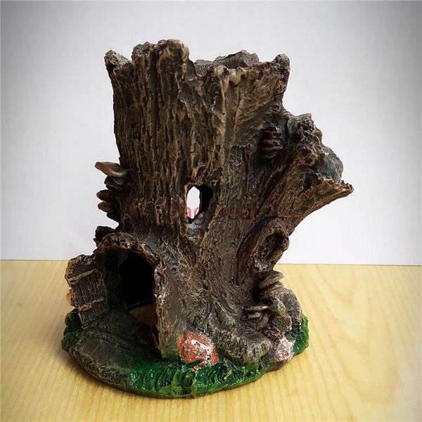 

aquarium ornaments old man smiling face decorative rocks landscape view decor resin stone tree house cave fish tank decorations