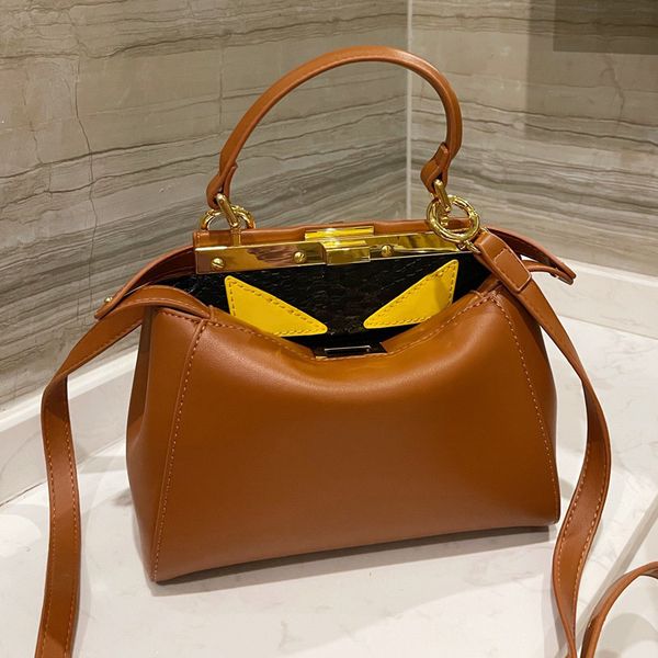 

handbags purse women shoulder bag crossbody bags fashion plain genuine leather turn lock open metal accessories eye pattern decorationj9yd