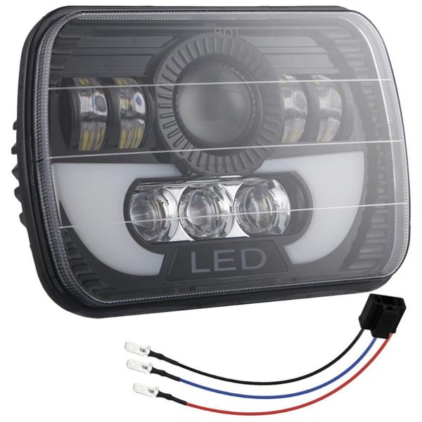 

working light 1pc 300 watts square shape 7 inches off-road vehicle lights led truck headlights waterproof lamp (black