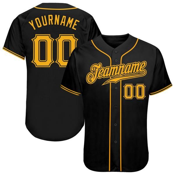 

custom black gold authentic baseball jersey, Blue;black