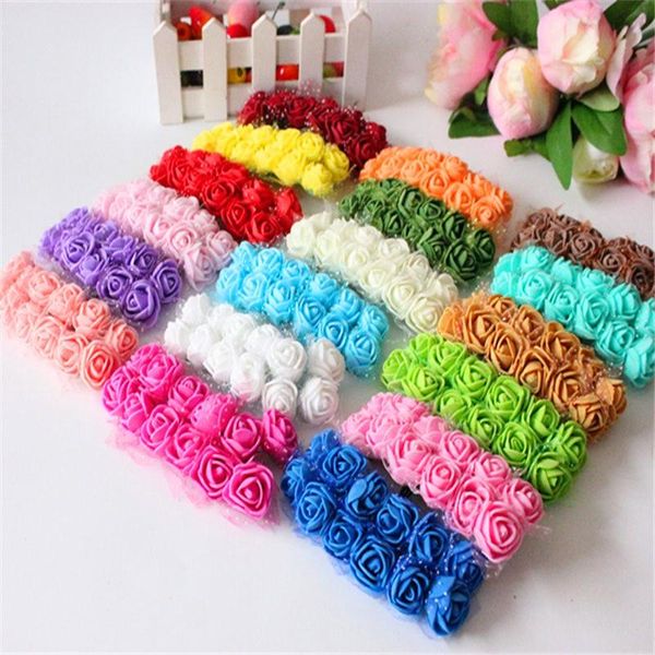 

other accessories 144pcs silk rose for wedding decoration romantic artificial flower mix colors pe foam handmade, White