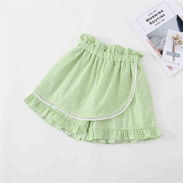 

summer arrival girls fashion plaid shorts kids korean design 210528, Black