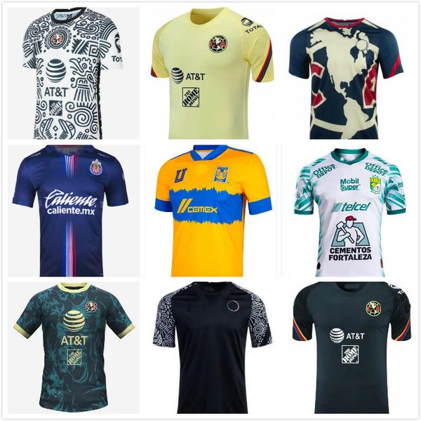 

2021 2022 liga mx club america away third soccer jerseys 20 21 22 giovani castillo ochoa 3rd football shirt kit camiseta de futbol men sets, Black;yellow