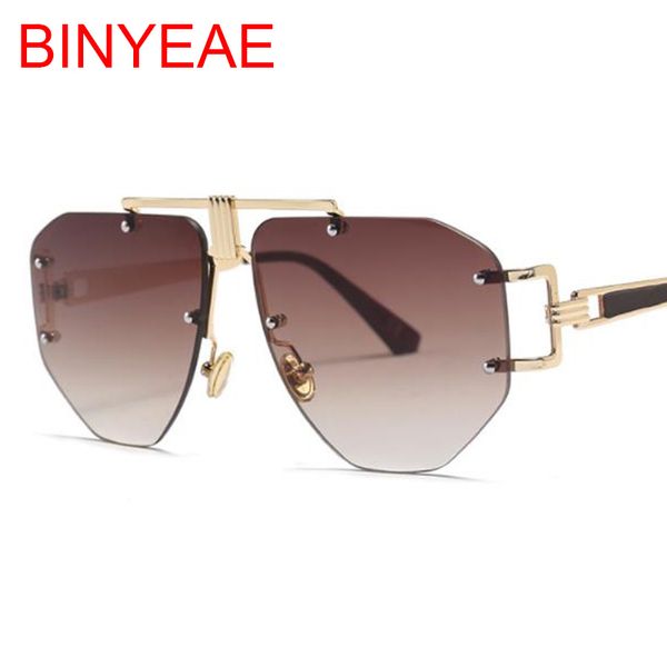 

random brown oversize sunglasses for ladies double bridge designer luxury legion square sun glass men women fashion 2020 glasses wholesale, White;black