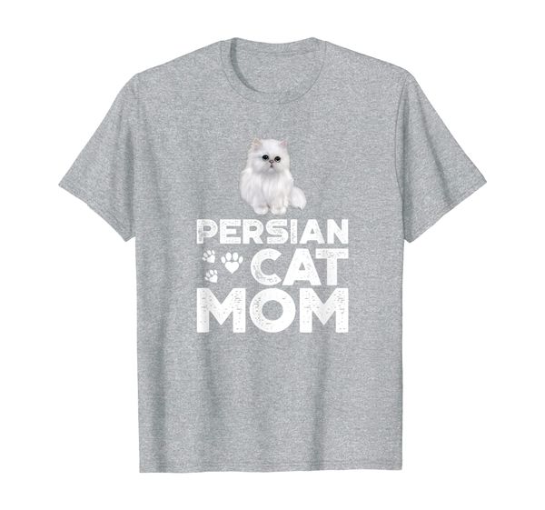 

persian cat mom shirt i female cat owner persian kitty gift, White;black