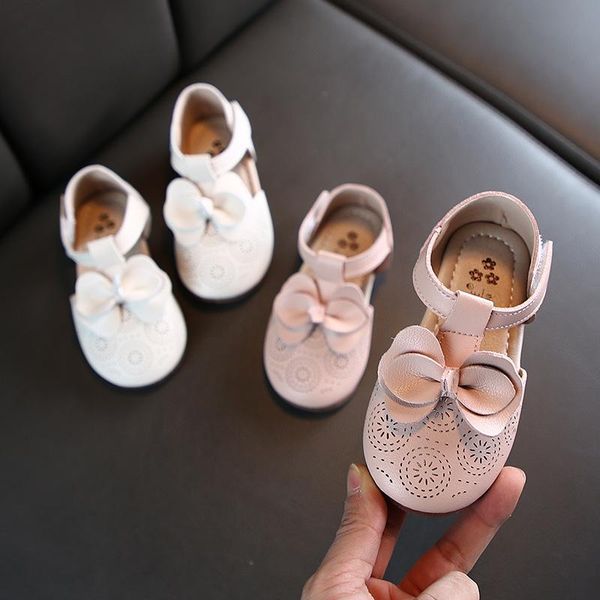 

summer children shoes for girls sandals kids baby soft bottom toddler with bow party princess sandal, Black;red