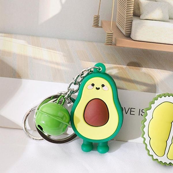 

keychains lovely simulation avocados cute novelty ring for bag decoration household hanged adorn or car brooches, Silver