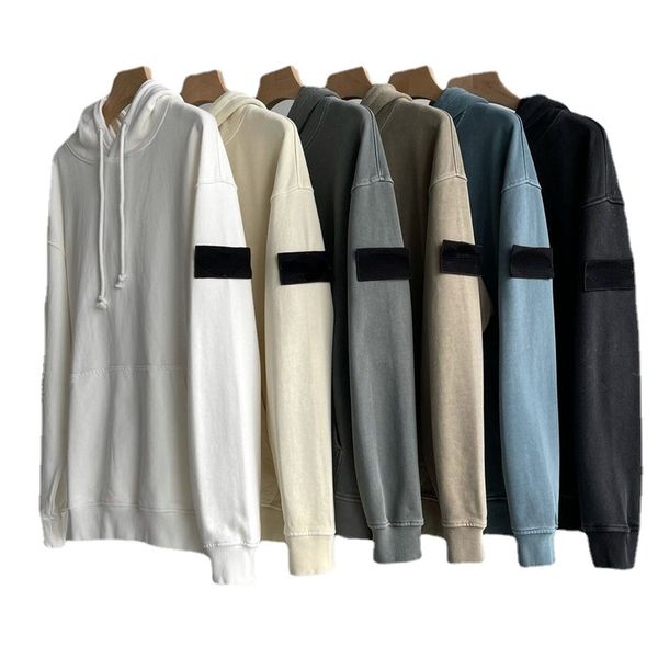 

warm hooded hoodies mens womens fashion streetwear badge pullover sweatshirts loose hoodies lovers clothing, Black